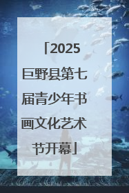 2025巨野县第七届青少年书画文化艺术节开幕