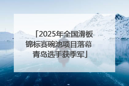 2025年全国滑板锦标赛碗池项目落幕 青岛选手获季军