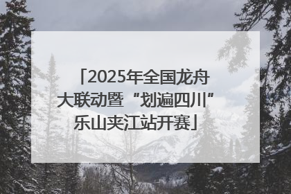 2025年全国龙舟大联动暨“划遍四川”乐山夹江站开赛