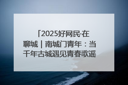 2025好网民·在聊城｜南城门青年：当千年古城遇见青春歌谣 一湖碧水见证的“聊城式浪漫”