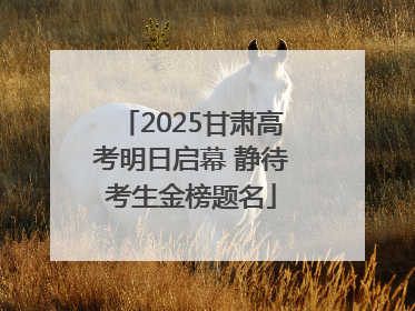 2025甘肃高考明日启幕 静待考生金榜题名