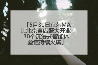 5月31日京东MALL北京首店盛大开业 30个沉浸式智能体验馆持续火爆