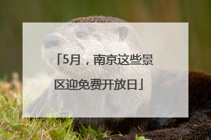 5月，南京这些景区迎免费开放日