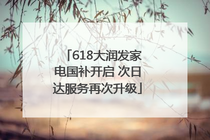 618大润发家电国补开启 次日达服务再次升级